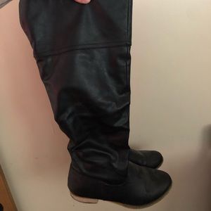 Justfab Black Knee High Boots